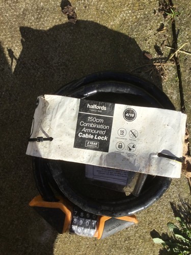 Halfords cable lock 150cm