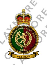 WRAC Womens Royal Army Corps Regiment VETERAN car sticker BRITISH ARMY