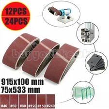915x100 75x533mm SANDING BELTS GRIT 40/60/80/120/150/240 ABRASIVE SANDER GRINDER