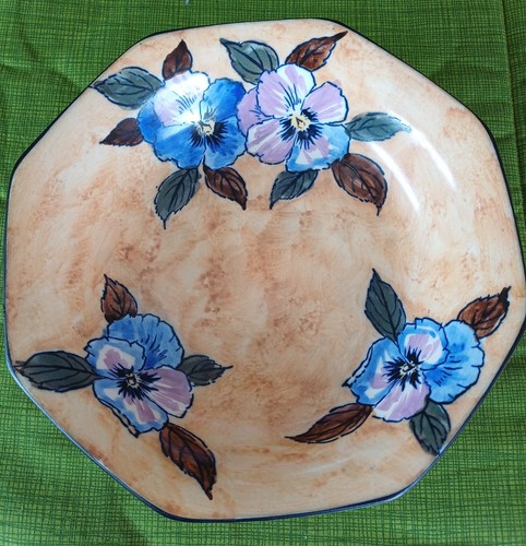 Art deco hand painted - bowl, by