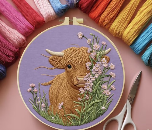 Embroidery kit the highland - kit,