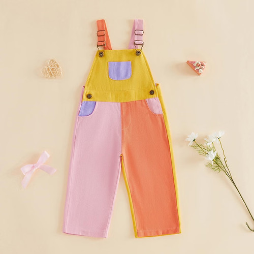 Kids denim overalls patchwork - kids,