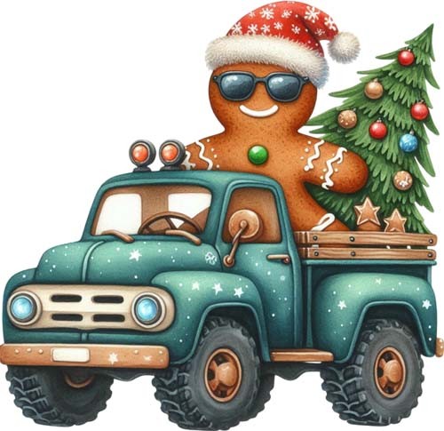 Christmas monster truck - monster,