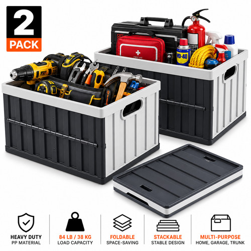 Folding storage bins - folding, pack