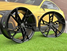 4X 20 Inch 5x112 Audi ABT Style Black Gloss Wheels: Fits For Q7 Q8 A8 A5