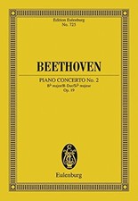 Piano Concerto No.2 Op. 19 in Bb Major. Miniature Score By Ludwig van Beethoven