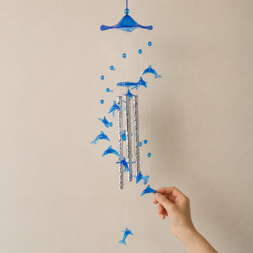 Handmade dolphin wind chime - dolphin,