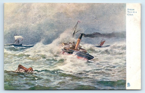 Postcard steam tug gale - postcard,