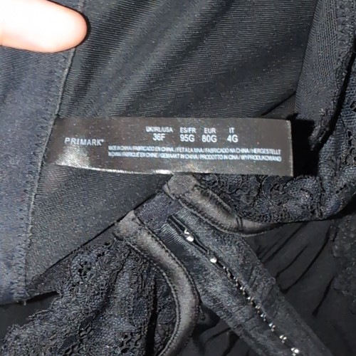 Primark black lace strapless - primark,