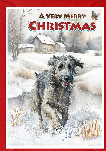Irish wolfhound dog christmas - irish,