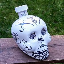 White KAH Handcrafted Skull Tequila 700ml Empty Bottle (great condition) Bar