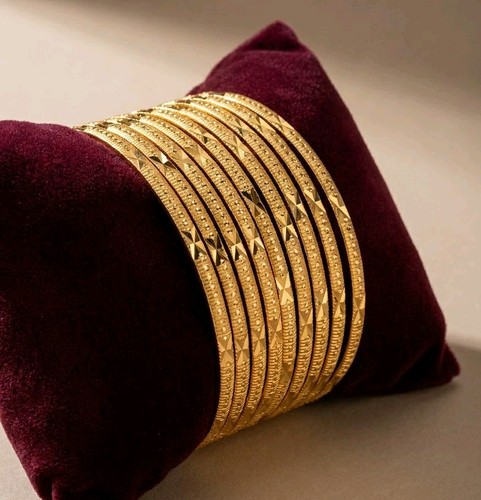 Ethnic bangles 22k gold - gold, plated