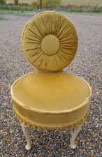 Vintage Mustard Yellow Sherborne Velvet Boudoir/Bedroom Chair Retro Mid Century