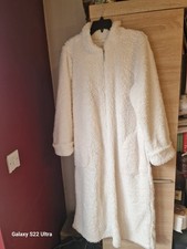 Carole Hochman Plush Shaggy Zip Robe Cream Size S Brand New Without Tags