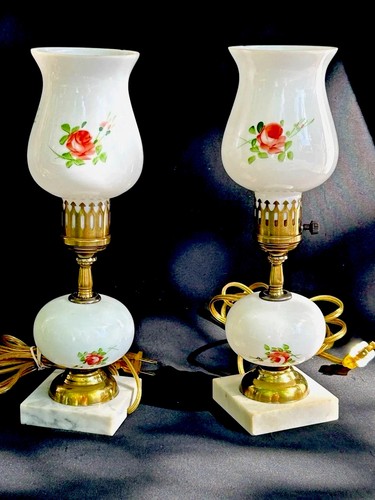 Hurricane lamp marble base - hurricane,