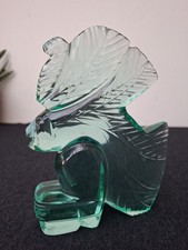Cut Glass Native American Indian Chief Statue Paperweight Figure 17cm