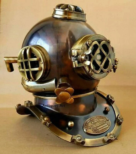 Antique diving helmet navy - antique,