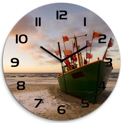 Glass wall clock cm - glass, 60