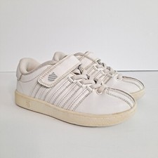 K Swiss Classic Sneakers Size 12 Kids Youth Unisex White Hook And Loop