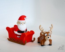 Christmas Santa with Sleigh &
