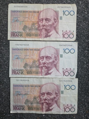 Belgian bank note 100 - ~, cent