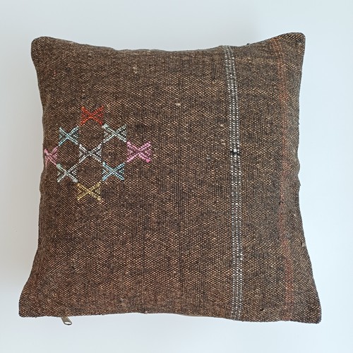 Moroccan cactus silk cushion - silk,