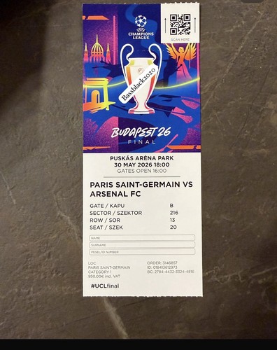 Ticket copy repro uefa final - repro,