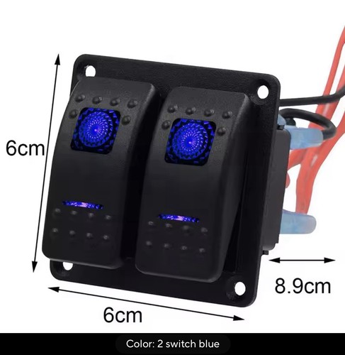 12v 24v gang - rocker, switch