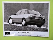 ROVER 218 SLD TURBO DIESEL PHOTO - 1991 - GENUINE PRESS PHOTOGRAPH