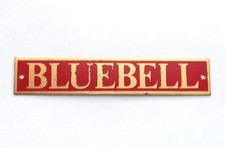 Bluebell Brass Nameplate Steam