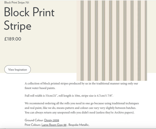 Farrow ball block print - &,