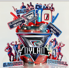 Gladiators tv show cake topper
