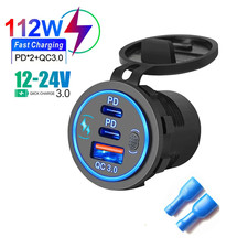 QC 3.0 USB Dual PD Type-C Fast