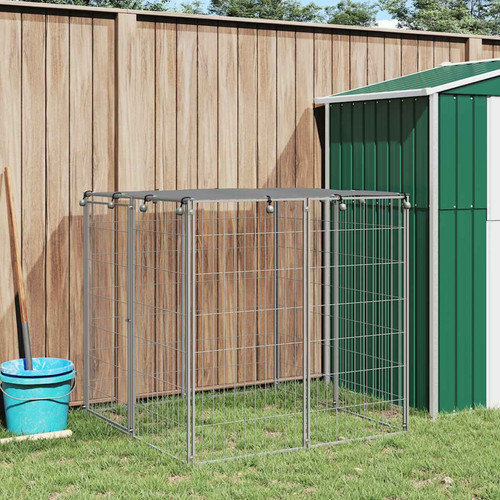 Dog kennel silver 110x110x110 - silver,