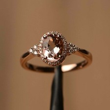 3ct oval cut morganite - cut,