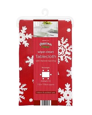 Christmas red snowflake wipe - red,