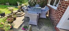 7 Dining set garden Outdoor Rattan Patio Wicker table chairs Large itzcominghome