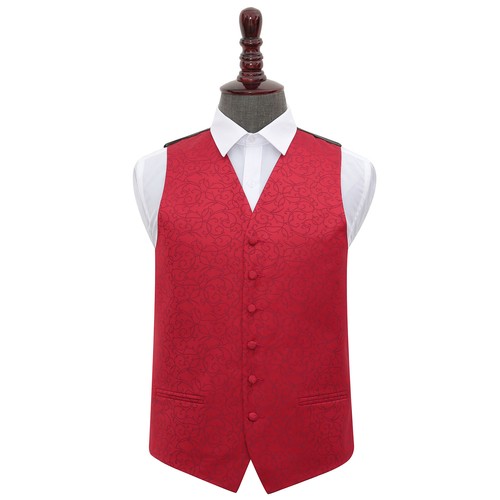 Mens waistcoat woven - woven, swirl