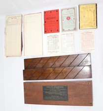 Selection of vintage card game accessories. Bridge / Poker / Patience / Bezique