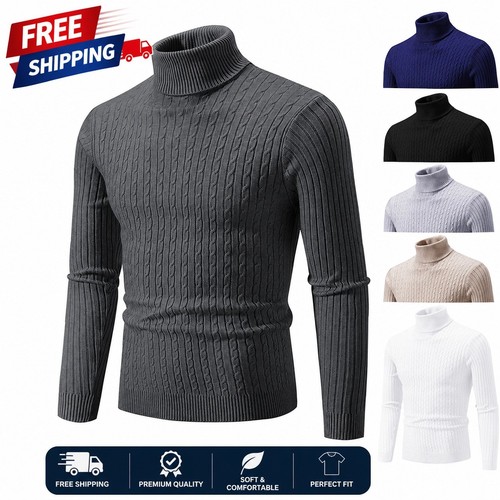 Mens cable knitted roll - cable,