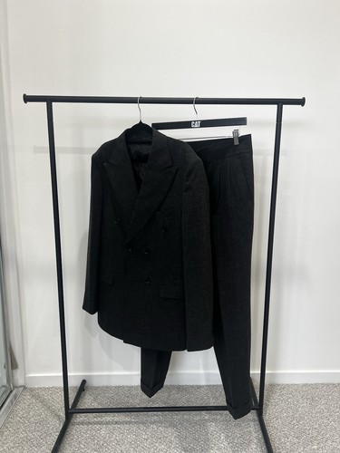Dark grey double breasted suit - grey,
