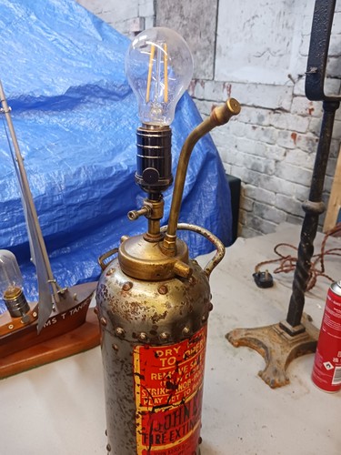 Vintage brass fire - brass,
