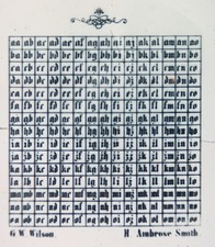 Antique microscope slide. H.Ambrose Smith. Microphotograph. Unusual Finder slide