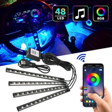4x RGB Car Interior Footwell