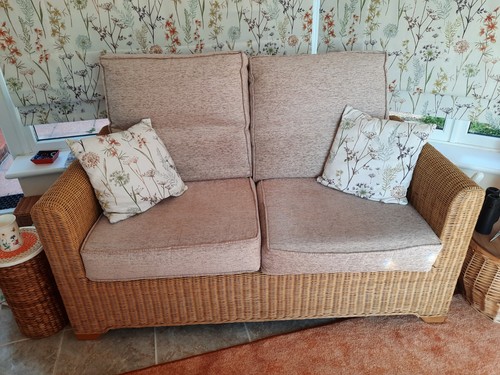 Bargain whicker sofa and - whicker,