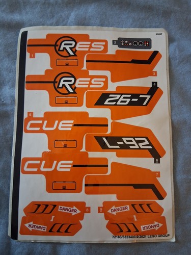 Lego technic sticker sheet - technic,
