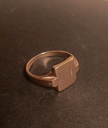 Vintage 9ct gold square - vintage, signet