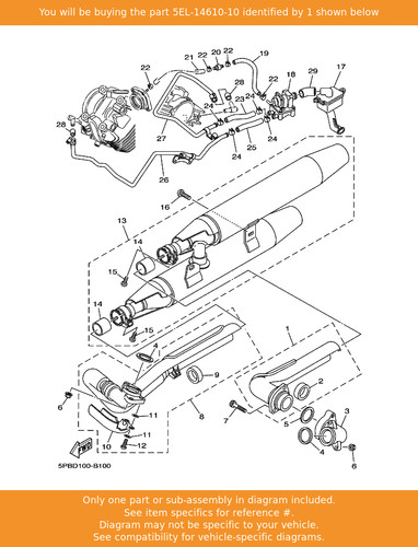 Yamaha exhaust pipe assy - exhaust,