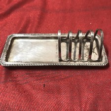 vintage silver plate tost rack