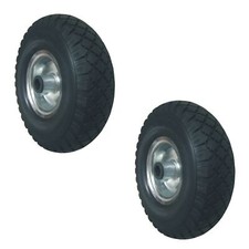 2 x Metal Foam Filled Trolley Wheels 3.00-4 (260x85) Go Kart Karting Race Racing